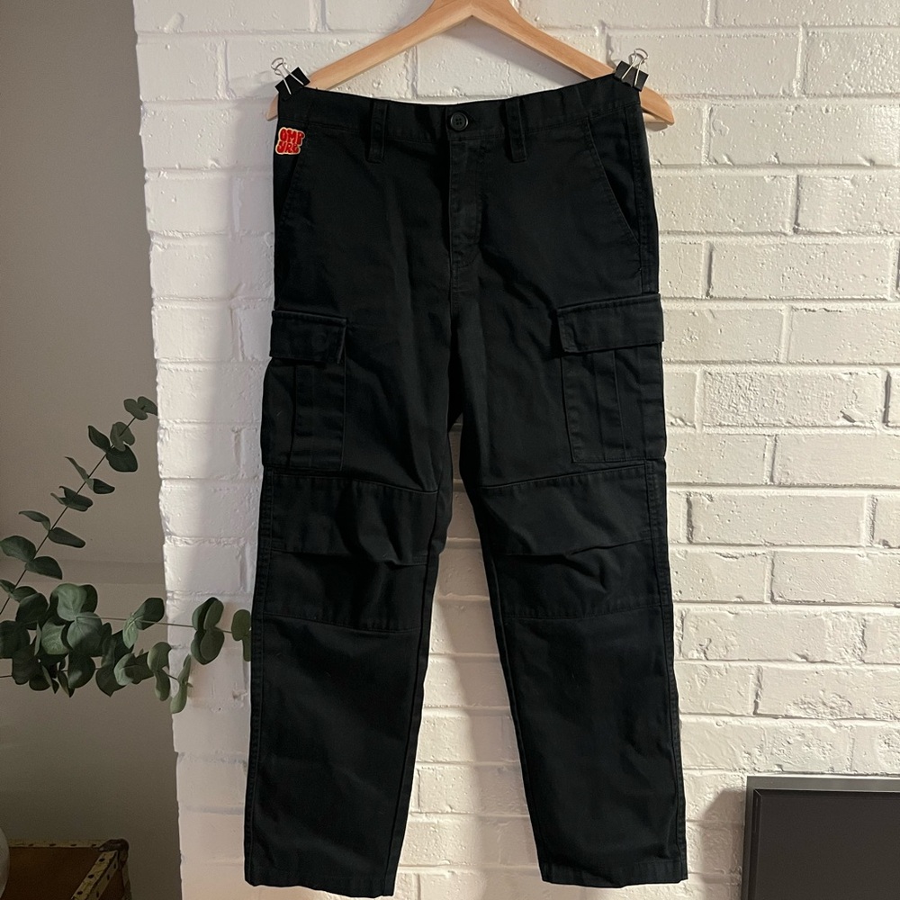 Empyre Cargo Pants Black Chino Relax Fit Straight Leg Utility Skater